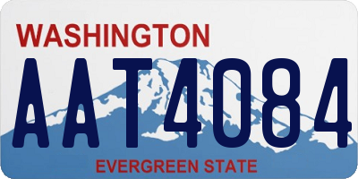WA license plate AAT4084