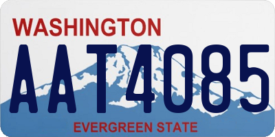 WA license plate AAT4085