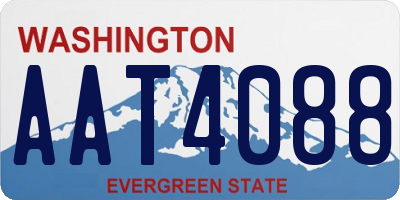 WA license plate AAT4088