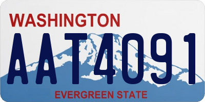 WA license plate AAT4091