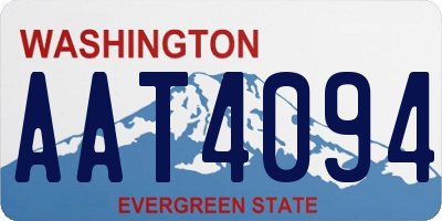 WA license plate AAT4094