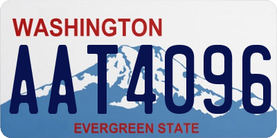 WA license plate AAT4096