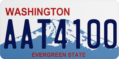 WA license plate AAT4100