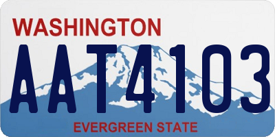 WA license plate AAT4103