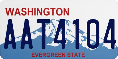 WA license plate AAT4104
