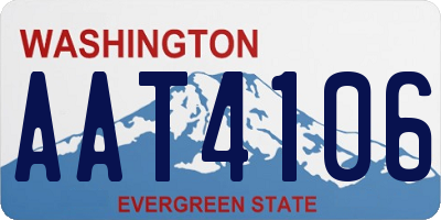WA license plate AAT4106