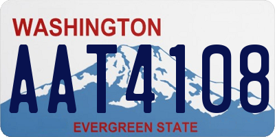 WA license plate AAT4108