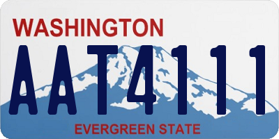 WA license plate AAT4111