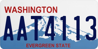 WA license plate AAT4113