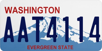 WA license plate AAT4114