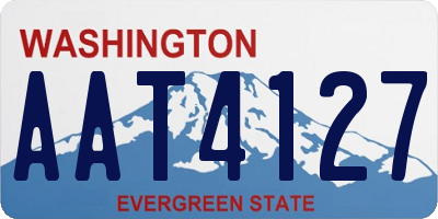 WA license plate AAT4127