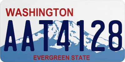 WA license plate AAT4128
