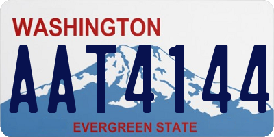 WA license plate AAT4144