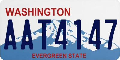 WA license plate AAT4147