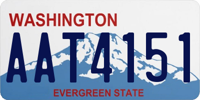 WA license plate AAT4151