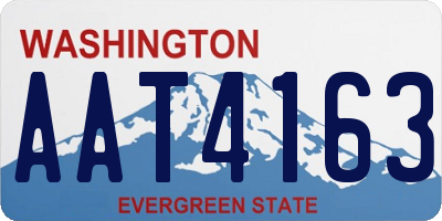 WA license plate AAT4163
