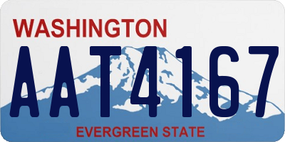 WA license plate AAT4167