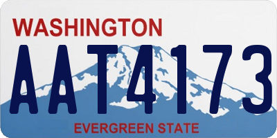 WA license plate AAT4173