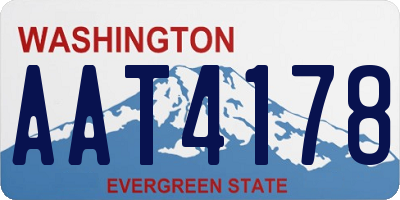 WA license plate AAT4178