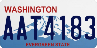 WA license plate AAT4183