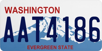 WA license plate AAT4186