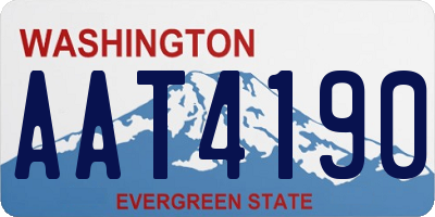 WA license plate AAT4190