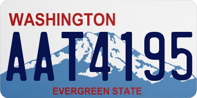 WA license plate AAT4195