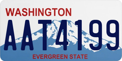 WA license plate AAT4199
