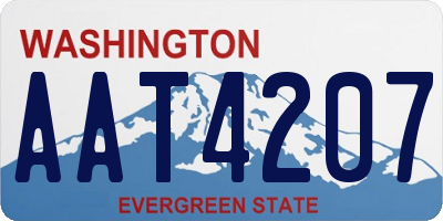 WA license plate AAT4207