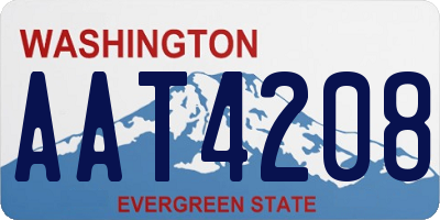WA license plate AAT4208