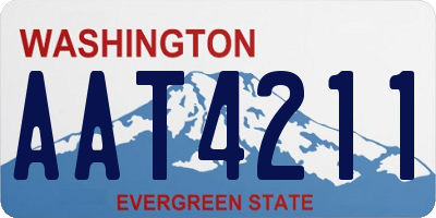 WA license plate AAT4211