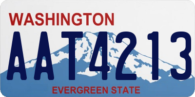 WA license plate AAT4213