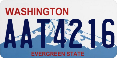 WA license plate AAT4216