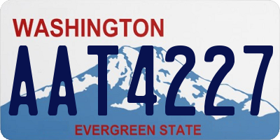 WA license plate AAT4227