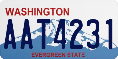 WA license plate AAT4231