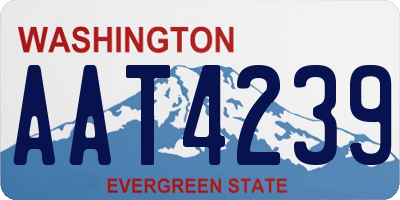 WA license plate AAT4239