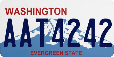 WA license plate AAT4242