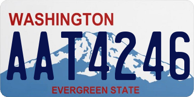 WA license plate AAT4246