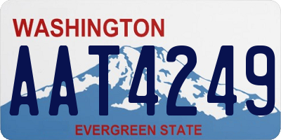 WA license plate AAT4249