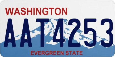 WA license plate AAT4253