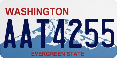 WA license plate AAT4255