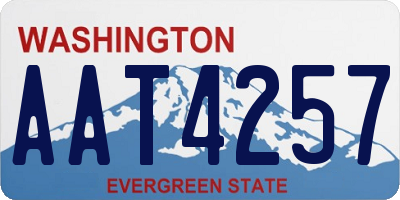 WA license plate AAT4257