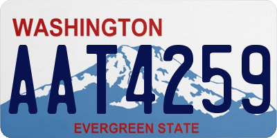 WA license plate AAT4259