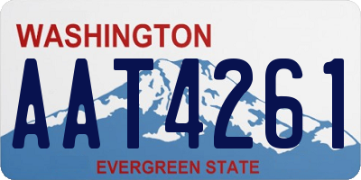 WA license plate AAT4261