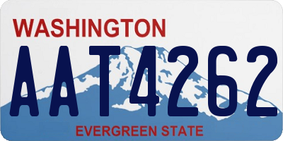 WA license plate AAT4262