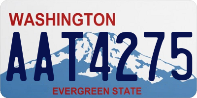 WA license plate AAT4275