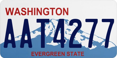 WA license plate AAT4277
