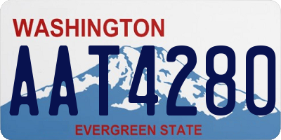 WA license plate AAT4280