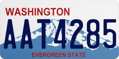 WA license plate AAT4285