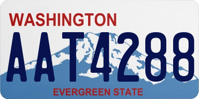 WA license plate AAT4288